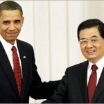 Barack Obama with Ju Hintao