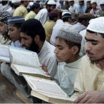 Muslims at a madrasa in Pakistan