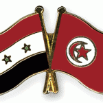 Flags of Syria and Tunisia